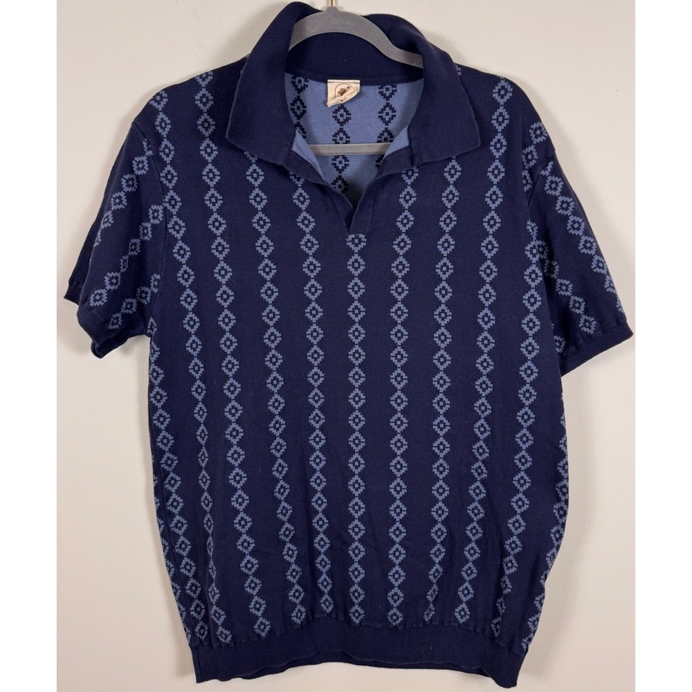 Dandy‎ Del Mar Navy Patterned Polo Shirt